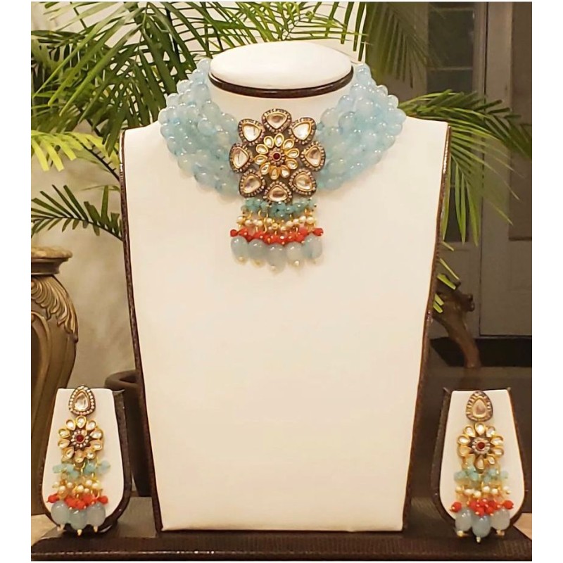 Indo Western Classic Necklace With Gold Plating