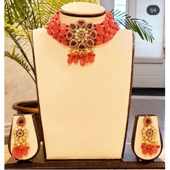 Indo Western Classic Necklace With Gold Plating
