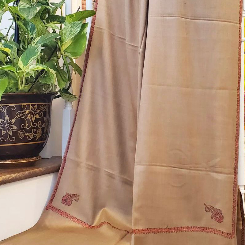 Cream Print Shawl