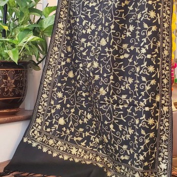 Black Printed Shawl