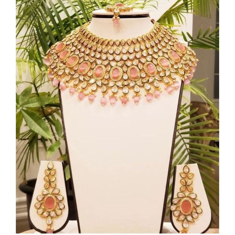 Indo Western Classic Necklace With Gold Plating